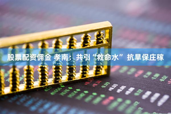 股票配资佣金 孝南：共引“救命水” 抗旱保庄稼